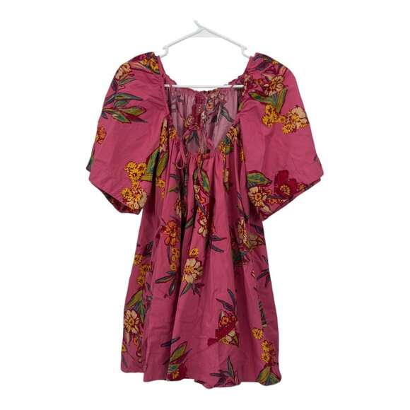 Free People TUNICA JODIE Sunrise Combo Pink Floral Print Mini Dress SZ XS - Picture 9 of 12